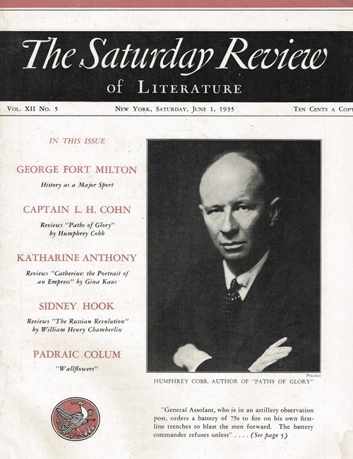 Item #1031 The Saturday Review of Literature - Saturday, June 1, 1935 Vol. XII No. 5. Henry Seidel Canby.