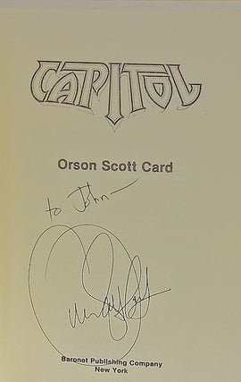 Capitol (Signed First Edition of Author's First Book)