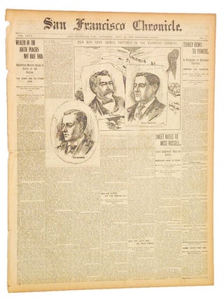 Item #1374 San Francisco Chronicle. Vol LXVI, No. 9, July 24, 1897. (Klondike, Gold Rush). M. H...