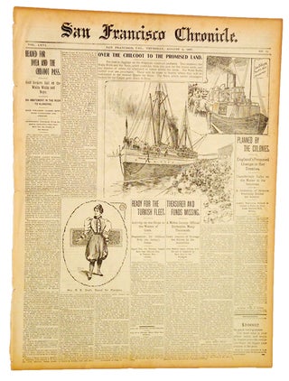 Item #1489 San Francisco Chronicle. Vol LXVI, No. 21, Aug. 5, 1897. (Klondike, Gold Rush, Ads)....