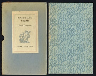 Item #1650 Songs and Poems (Fine Press). Lord Alfred Tennyson