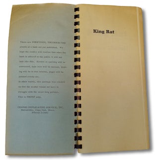 King Rat : Advance Uncorrected Proofs