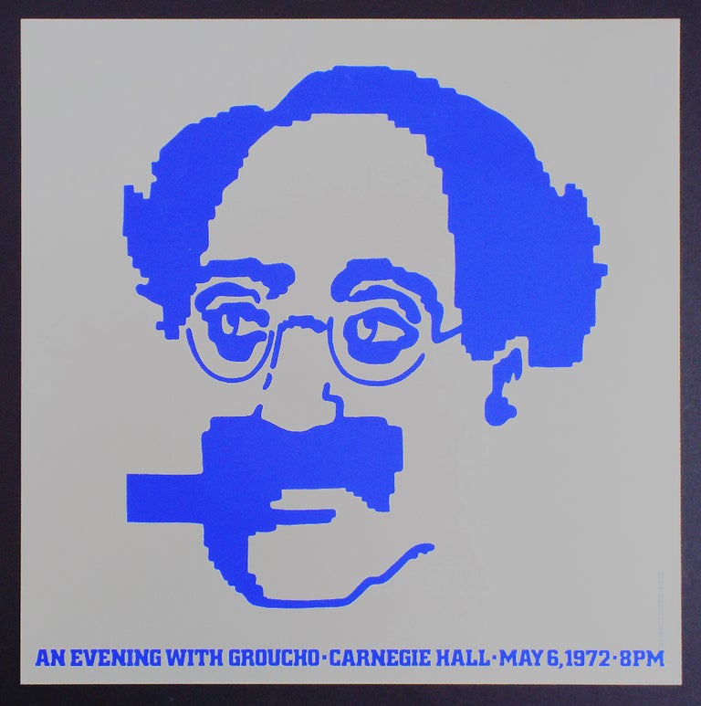 Item #1825 An Evening with Groucho - Carnegie Hall - 1972 (Marx Brothers, Vintage Poster). Glen Christensen.