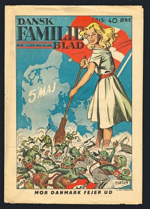 Item #1862 Dansk Familie Blad (Danish Family Magazine) - NR 22, 1. JUNI 1945-35. AARG. (Nazis,...