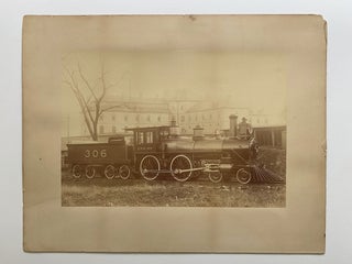 Item #2324 Large Photograph of CPR Steam Locomotive No. 306 at Montreal New Shops in 1886. W....