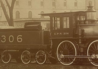 Large Photograph of CPR Steam Locomotive No. 306 at Montreal New Shops in 1886