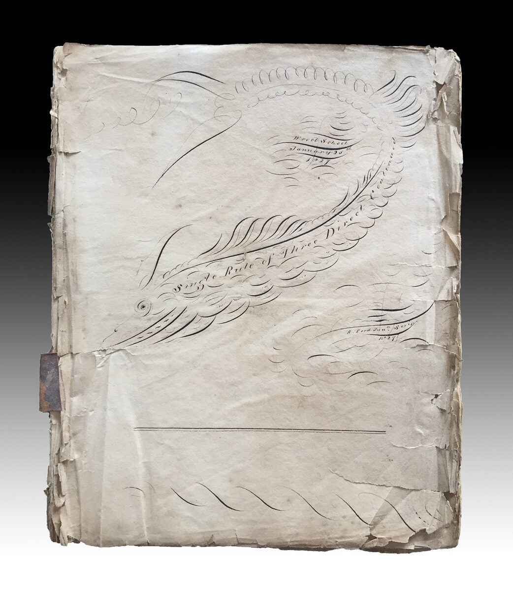 Early Math Manuscrip 19th Century Manuscript Math Exercise Book Penmanship, Historical ...