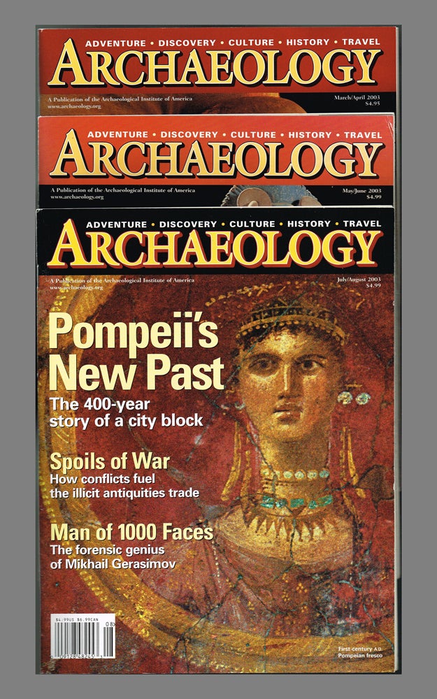 Item #2458 Archaeology Magazine. Vol 56 No 1, 2, 3 & 4 : Jan - August 2003 - 4 issues. Peter A. Young, -in-Chief.