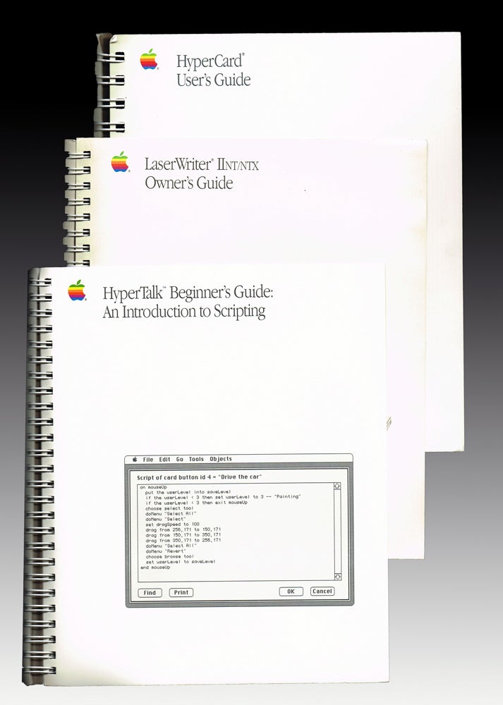 Item #2490 Macintosh HyperCard User's Guide ; Macintosh HyperCard Beginner's Guide ; Apple LaserWriter IInt/ntx Owner's Guide (Apple Computers). Inc Apple Computer.