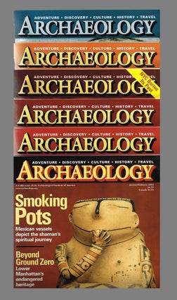 Item #2497 Archaeology Magazine. Vol 55 No 1-6 : Jan-Dec 2002 - 6 issues complete. Peter A....