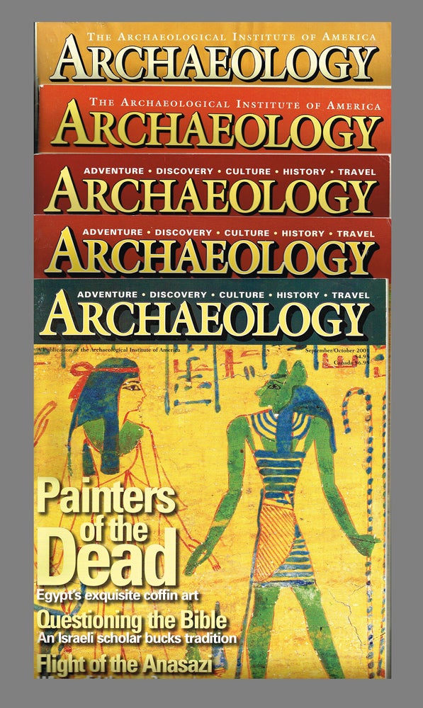 Item #2498 Archaeology Magazine. Vol 54 No 1-5 : Jan-Oct 2001 - 5 issues. Peter A. Young, -in-Chief.