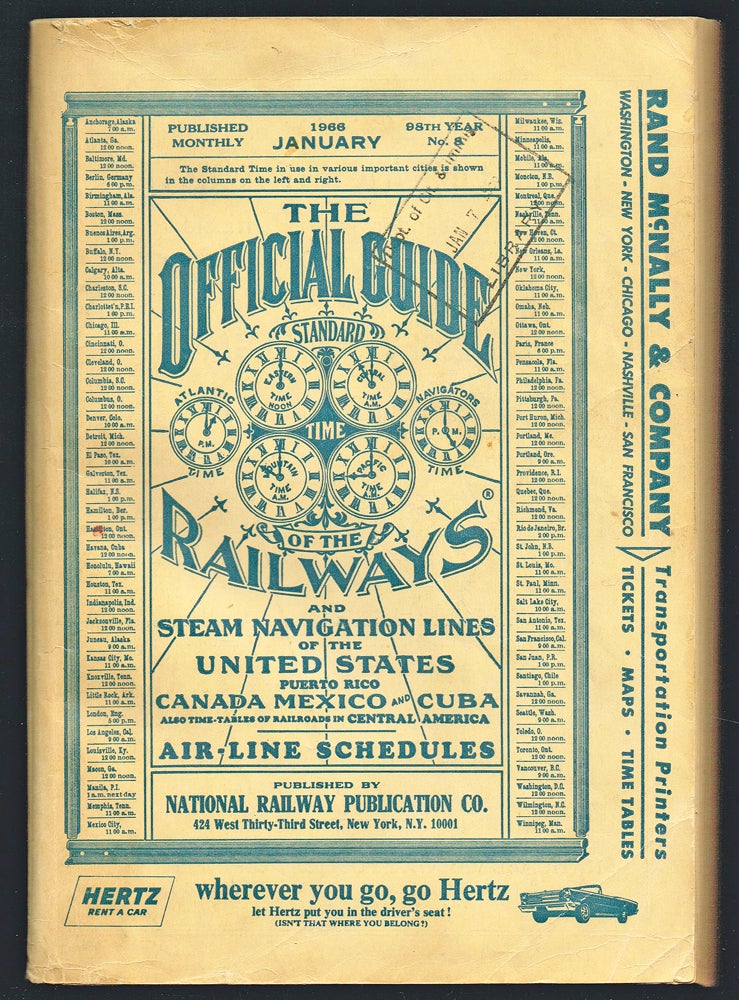 Item #2634 The Official Guide of the Railways and Steam Navigation Lines of the United States, Puerto Rico, Canada, Mexico and Cuba. January, 1966 (Canadian Pacific). A. J. Burns.
