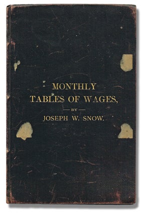 Monthly Tables of Wages. Amount Computed for Any. Joseph W. Snow, Prepared by.