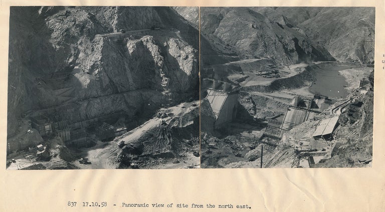 Item #2940 Documentary Archive of Photographs Showing the Construction of the Warsak Hydro-Electric Dam, Power Plant and Irrigation Tunnel in Pakistan 1956-1960. Unknown Photographer.