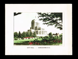 Item #2945 Hand Tinted Photograph of Vancouver’s Art Deco City Hall. Uncredited