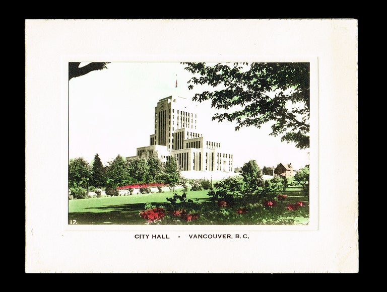 Item #2945 Hand Tinted Photograph of Vancouver’s Art Deco City Hall. Uncredited.