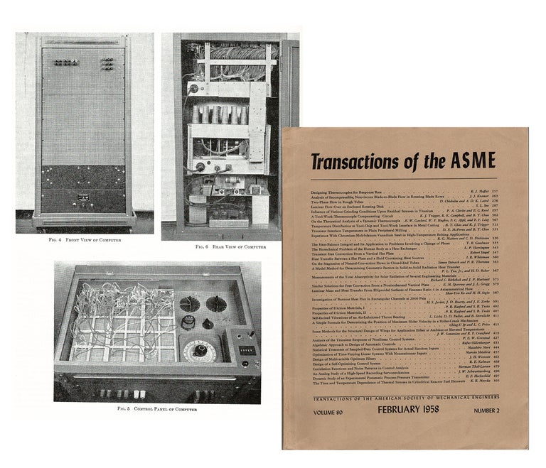 Item #3013 Design of a Self-Optimizing Control System. ASME 1958 (Early Computer Control Systems, Robotics). Rudolf E. Kalman.