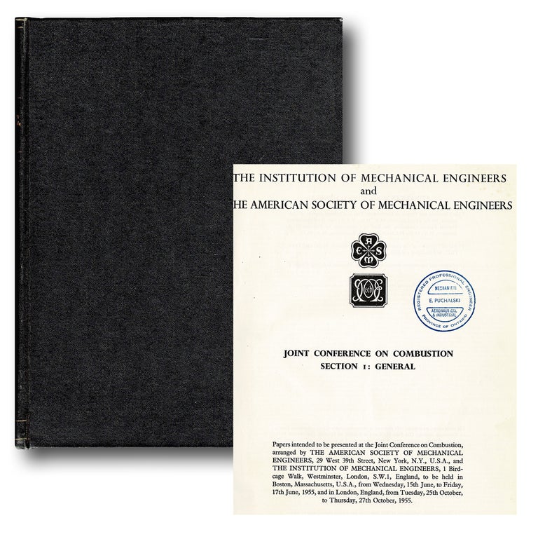 Item #3101 The Institution of Mechanical Engineers and The American Society of Mechanical Engineers : Joint Conference on Combustion. Sections 1-5 Complete. Sir Alfred Egerton.