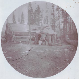 Item #3340 c. 1890 Cabinet Card Photograph of North Dakota Frontier Tobacco Trading Post. C. C....