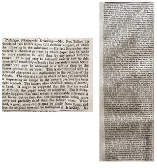 [Botany, Fox Talbot Calotype, Shakespeare Society] The Gardeners' Chronicle : A Stamped Newspaper of Rural Economy and General News. Nos. 1-26 January 2, 1841 - June 26, 1841
