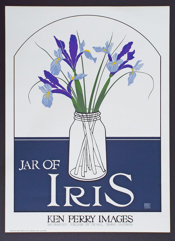 Item #3387 Jar of Iris (Serigraph Print). Ken Perry.
