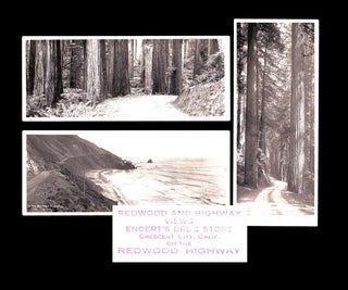 Item #3460 [California, Oregon] 3 Frank Patterson Panoramic Photographs of The Redwood Highway c....