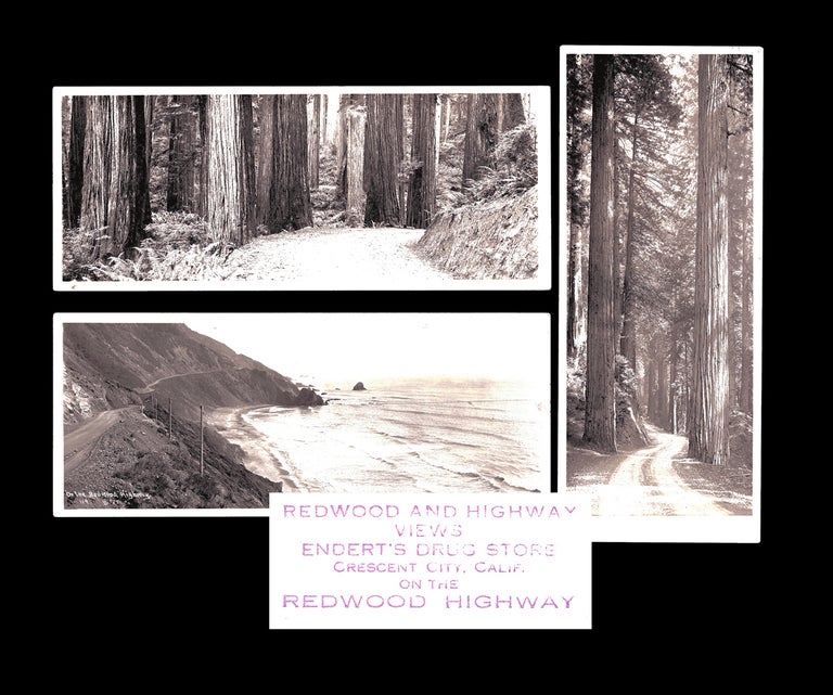 Item #3460 [California, Oregon] 3 Frank Patterson Panoramic Photographs of The Redwood Highway c. 1925. Frank Patterson.