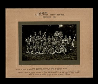 Item #3474 [Gilwell Park, Boy Scouts] 2nd London Gillwell Scout Course. Denham, 1923. J. Irving...