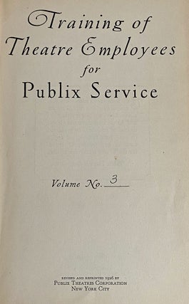 [Association Copy] Training of Theatre Employees for Publix Service