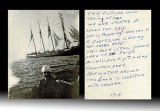 Item #3539 Shipwreck & Survivor Photos of the 4-Masted Barquentine "St. James" at Pitcairn...