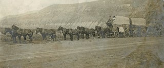 Item #3624 1912 Photograph of 10 Horse Team and 3 Wagon Freight Train in the Cariboo-Chilcotin. J...