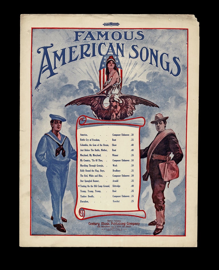 Item #3715 [Patriotic Cover] Tenting on the Old Camp Ground - Famous American Songs. Walter Kittredge.
