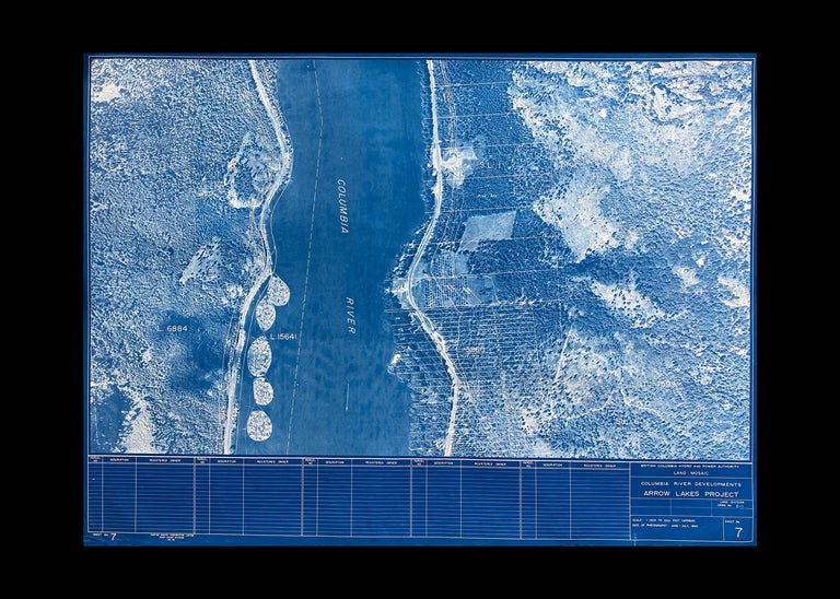 Item #3729 [Pre-Flood Aerial Photo-Map of Kootenay Region, B.C.] Columbia River Developments : Arrow Lakes Project, 1960. B C. Hydro, Power Authority - Land Mosaic.