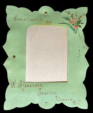 Item #3750 1890's Hand-Painted "Paris Green" Promotional Picture Frame from Jewelry Store in...