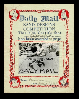 Item #3784 [Teddy Tail] First Prize Certificate from the 1935 Daily Mail * Sand Designs...