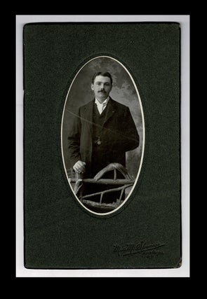 Item #3785 [Pioneer Female Photographer] c. 1900 Studio Portrait of a Young Gentleman by Miss...