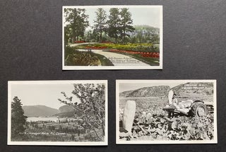 Item #3814 [Hand-Colored RPPC] 3 c. 1930's Real Photo Postcards of the South Okanagan, Osoyoos &...