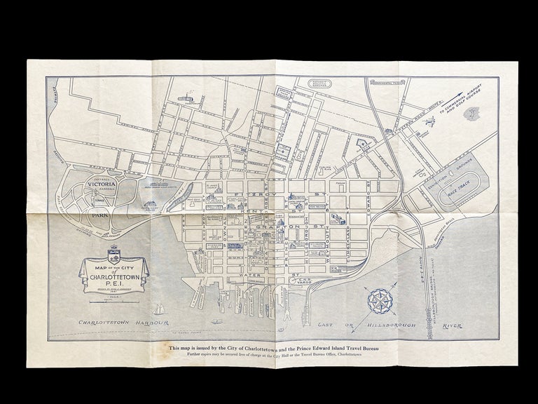 Item #3821 1941 Wartime Tourist Map of the City of Charlottetown, P.E.I. Karl J. Cameron.