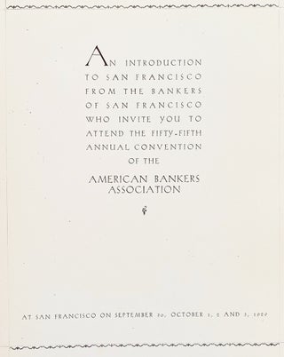 [1929 Stock Market Crash] An Introduction to San Francisco from the Bankers of San Francisco...