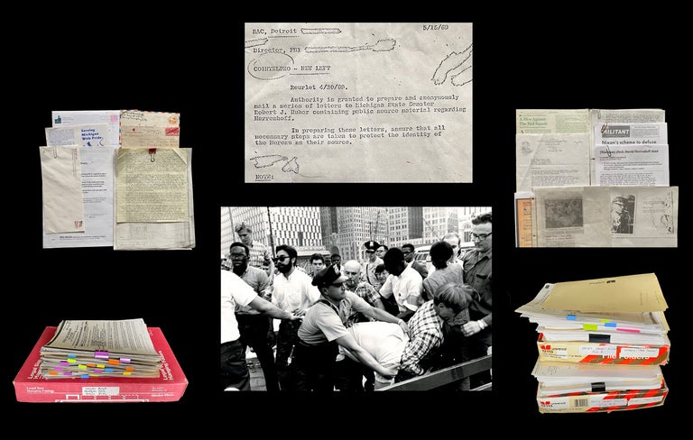 Item #3868 [American Civil Rights] "Red Squad" Archive Documenting Surveillance of U.S. Citizens by the FBI, Detroit City Police, and the Michigan State Police. Subject, Author, United States Federal Police, State, City, David Herreshoff.