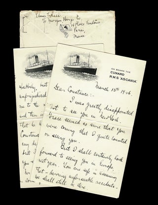Item #3870 Eight Page ALS Written by Pulitzer Prize Winner Elmer Rice While Onboard the Cunard...