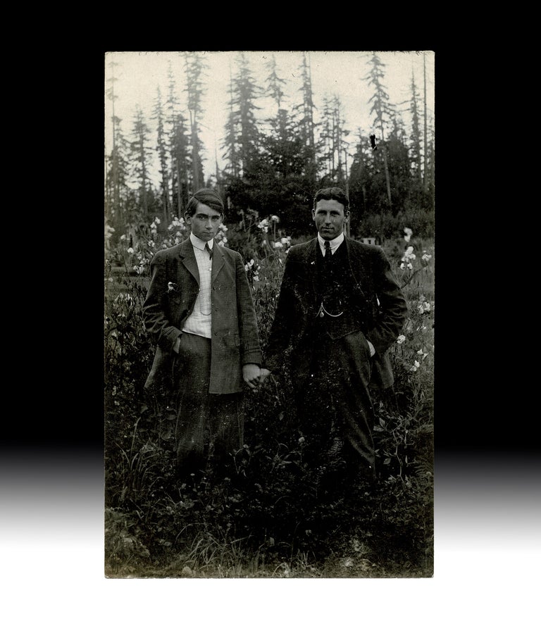 Item #3948 [Gay Interest] c. 1910's Photograph of 2 Young Gentlemen Sharing an Intimate Moment in Duncan, BC. Unknown Photographer.