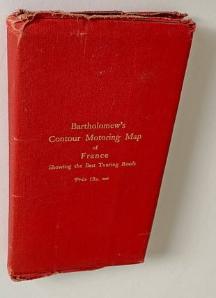 Item #3962 Bartholomew's Contour Motoring Map of France and Portions of Adjoining Countries...