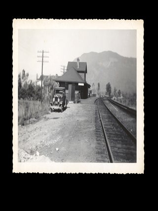 1930s Harrison Mills, B.C., Railway Station Photograph