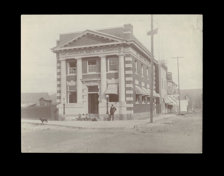 Item #4034 [Kootenay] Circa 1900 Photograph of the Canadian Bank of Commerce, Wentworth Hotel and the Cranbrook Herald Buildings in Cranbrook, BC. Unknown Photographer.