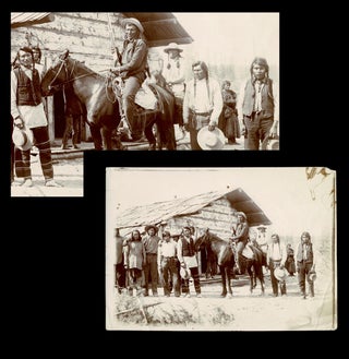 Item #4076 [Kootenay Indigenous Photo] Group of Ktunaxa Men Standing with the Discoverer of the...