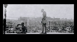 Item #4078 [Boxing] Image of Jack Johnson Standing over Jim Jeffries in 1910 World Heavyweight...