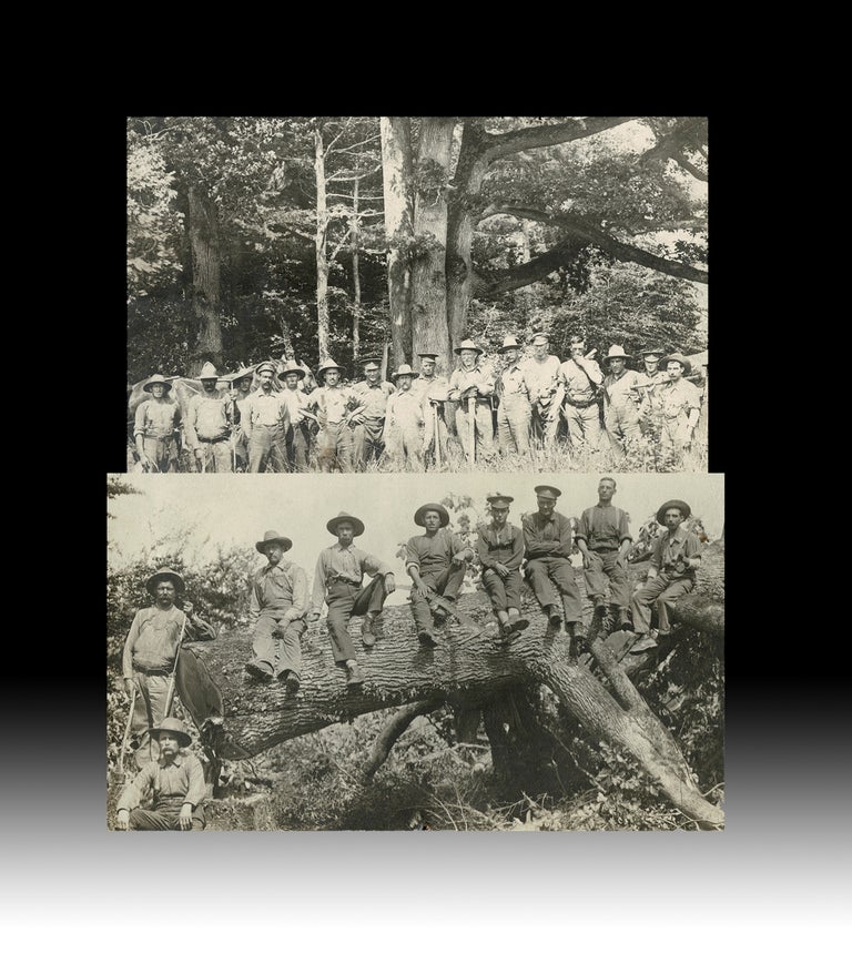 Item #4087 3 WWI RPPC Photographs of Canadian Forestry Corps in War-Torn France. Unknown Photographer.