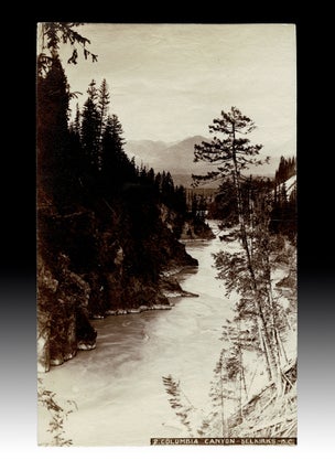 Item #4109 Circa 1890 Photograph of Columbia Canyon in the Selkirk Mountains of British Columbia....