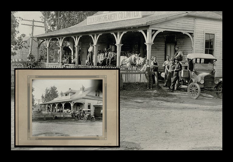 Item #4112 [Chilliwack, BC] Historic Photograph of the Edenbank Creamery in Sardis. Franklin E. Tucker.
